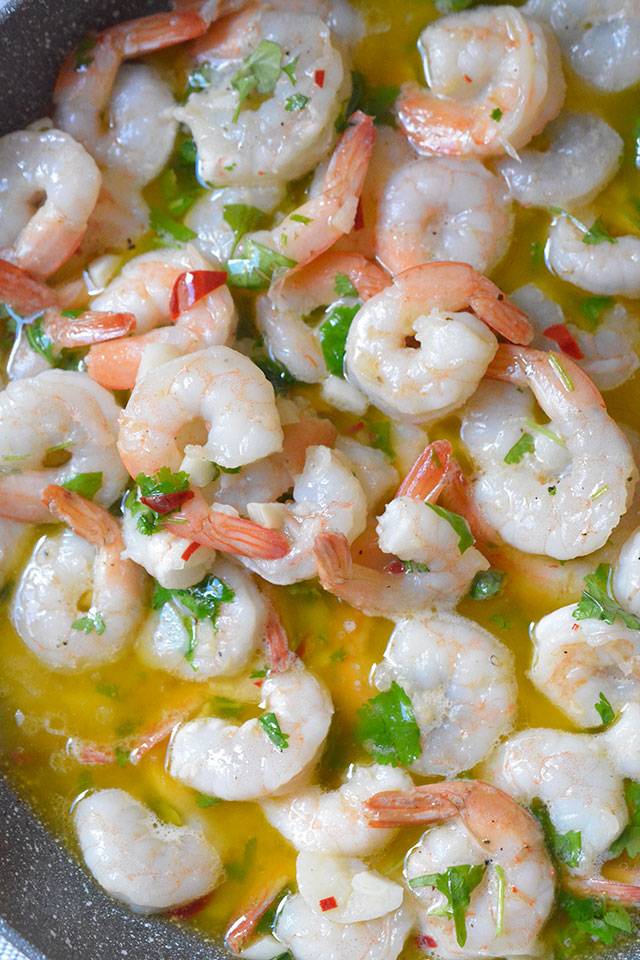 Krewetki z czosnkiem