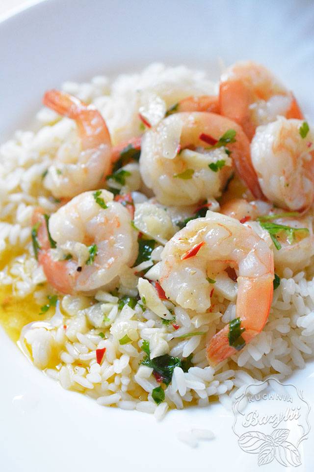 Krewetki z czosnkiem